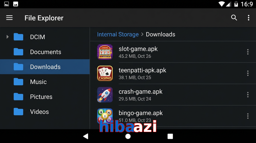 Main screen of Hibaazi gameapk page for PK players