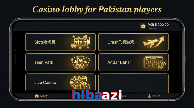 Lobby view of Hibaazi for Pakistan users