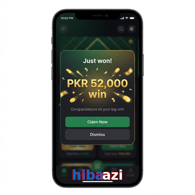 Main screen of Hibaazi win page for PK players